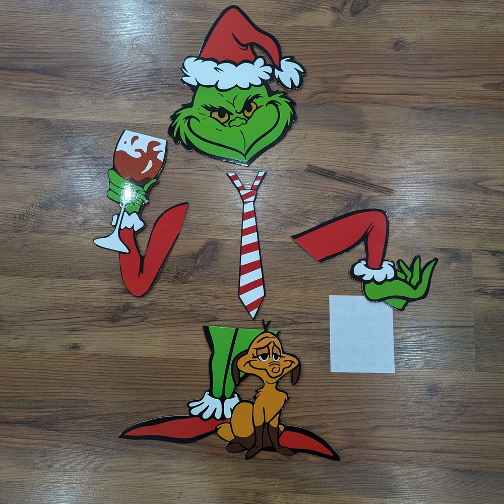 Brand New Grinch with Santa Hat Christmas Tree Decorations
